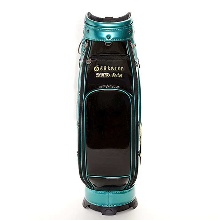 シェリフ SCA-010CB カジノシリーズ キャディバッグ ターコイズ×ブラック 9.5型 3.8kg カート型 100本限定 SHERIFF 2025 即納_画像5
