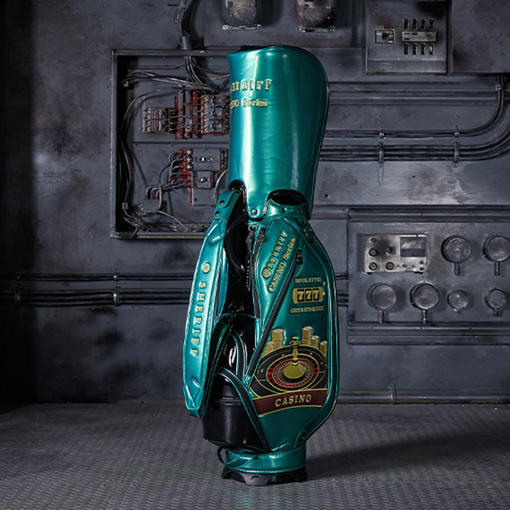 シェリフ SCA-010CB カジノシリーズ キャディバッグ ターコイズ×ブラック 9.5型 3.8kg カート型 100本限定 SHERIFF 2025 即納_画像9