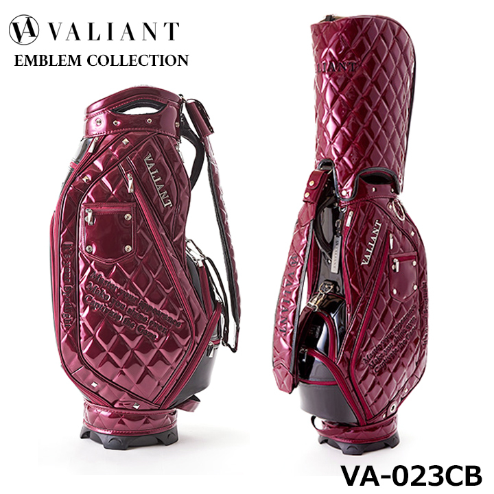 ヴァリアント VA-023 CB エンブレムコレクション キャディバッグ レッド×ブラック 9.5型 4.2kg カート型 バリアントVALIANT 即納