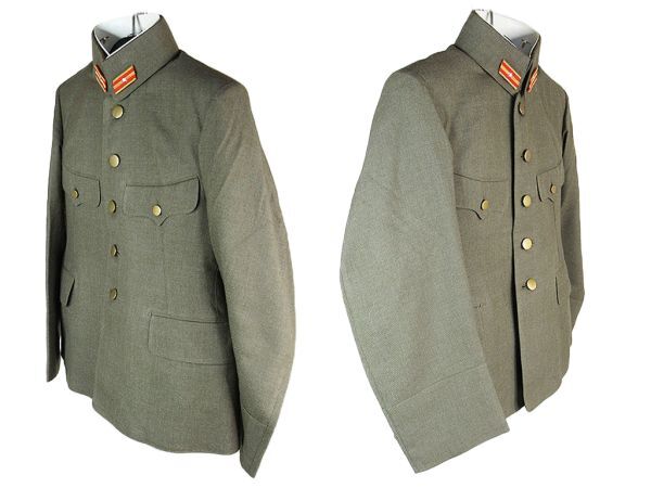 第二次大戦中実物 帝国陸軍少尉 九八式軍衣夏用上下 写真付(制服