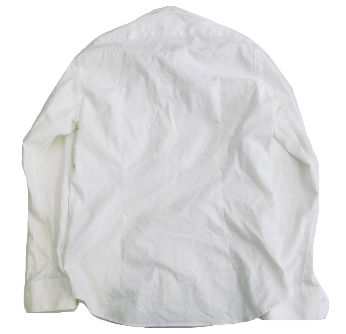 ジョセフオム JOSEPH HOMME ペイズリー柄 長袖 シャツ 白シャツ 46 F29_画像2