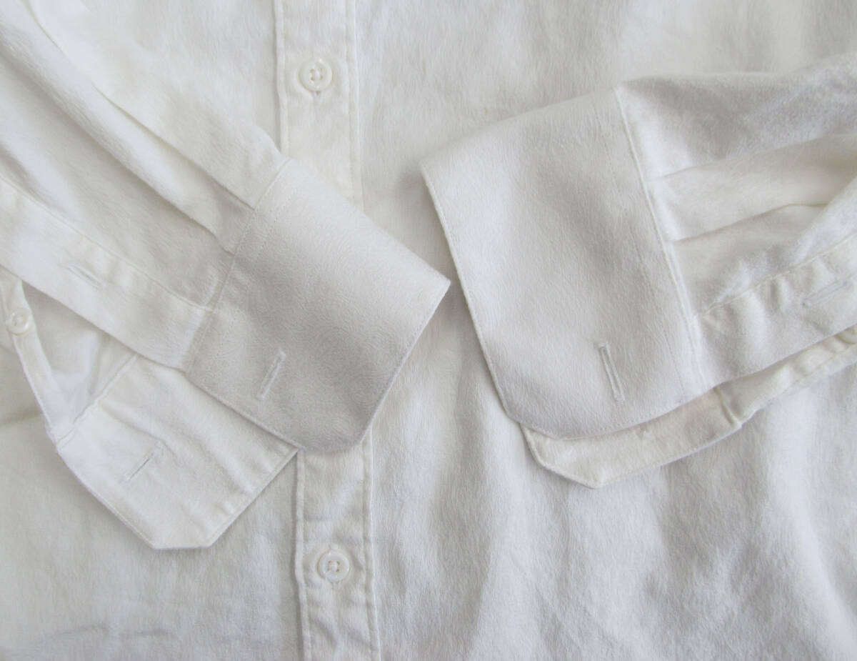 ジョセフオム JOSEPH HOMME ペイズリー柄 長袖 シャツ 白シャツ 46 F29_画像4