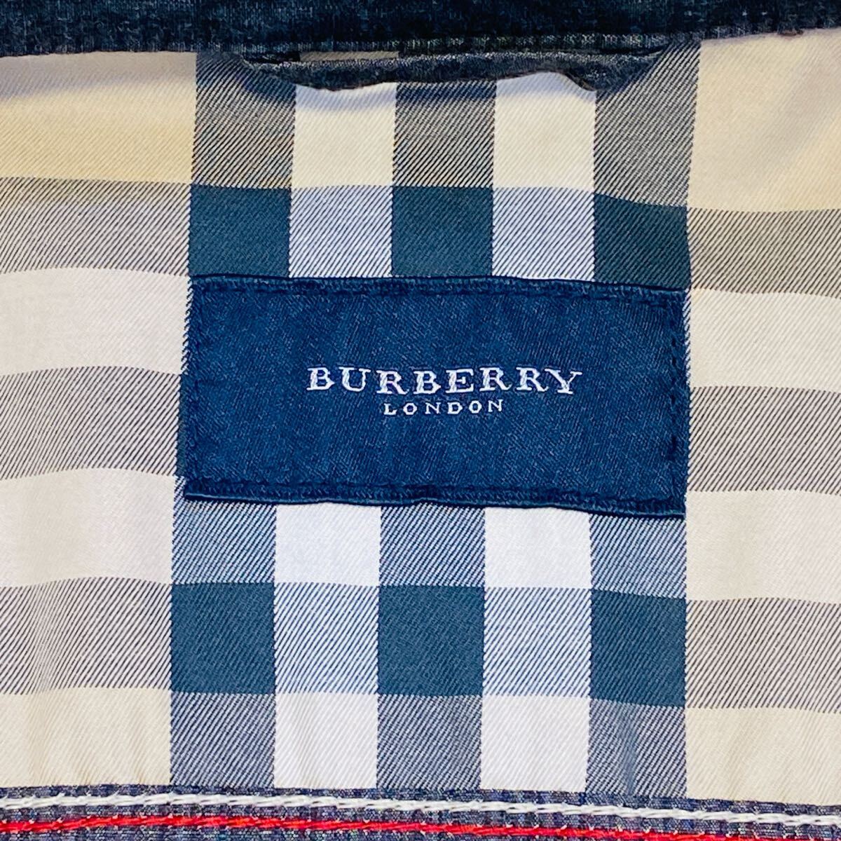【美品】バーバリーロンドン BURBERRY LONDON デニムジャケット Gジャン ジージャン ノバチェック メガチェック ブルゾン 薄手夏用