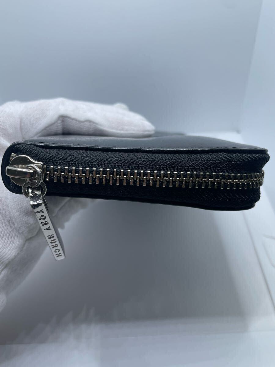 【美品】TORY BURCH トリーバーチ ラウンドファスナー 長財布 ブラック 黒 レディース 