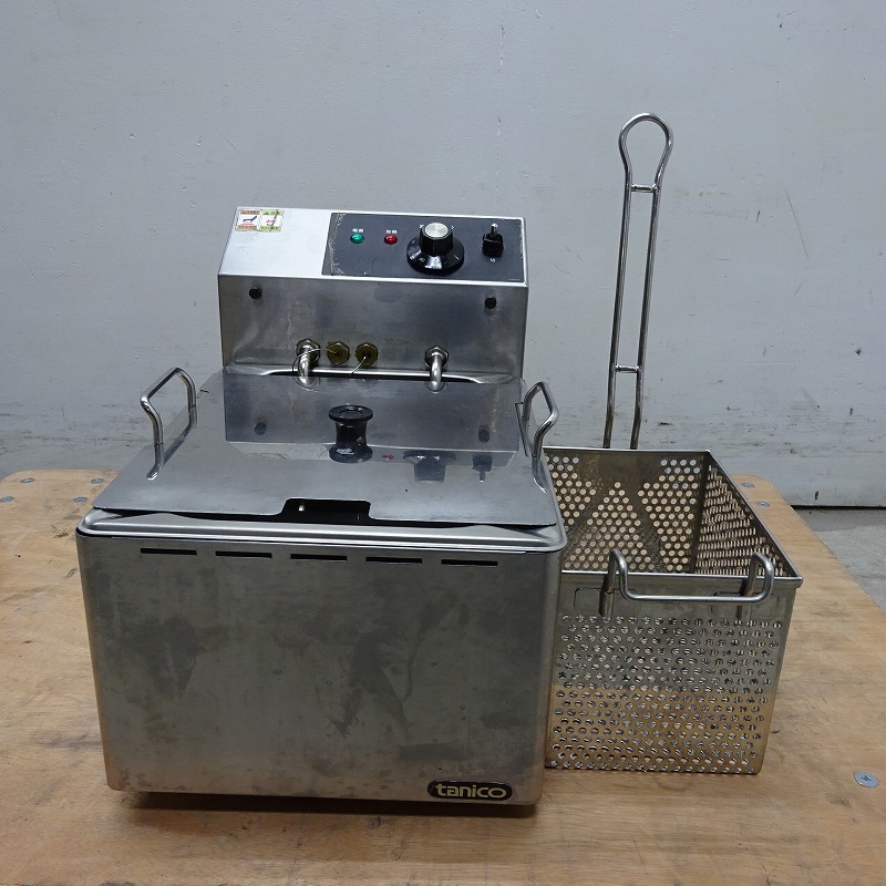 ★EF0302 | 卓上電気フライヤー タニコー TCFL-8T 100V W275×D410×H315mm 中古 業(yè)務(wù)用