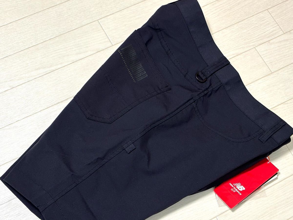 新品★ニューバランス ゴルフ New Balance Golf ロゴ刺繍 PLUS COOL 接觸冷感 ストレッチ ショートパンツ/黒/サイズ5(w80-84)/送料185円