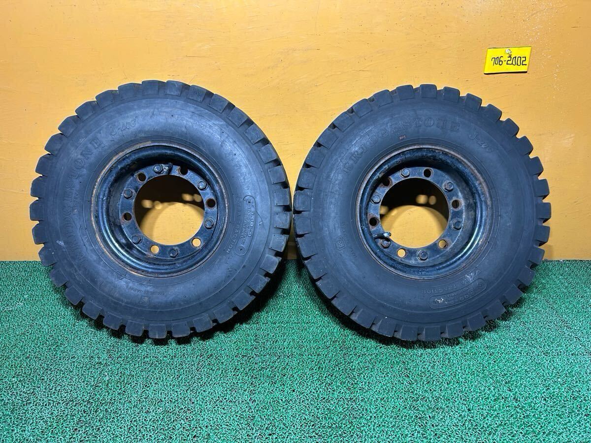 ＊BRIDGESTONE フォークリフトタイヤ 6.00-9 10PR 6穴ホイール付き 6H PCD180 ハブ径150mm 2本セット