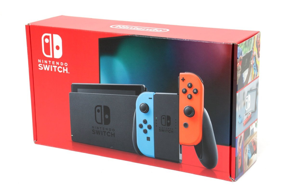 1D198* nintendo Nintendo * SWITCH переключатель HAD-S-KABAA neon голубой / neon красный прекрасный товар [ новый Poe n]