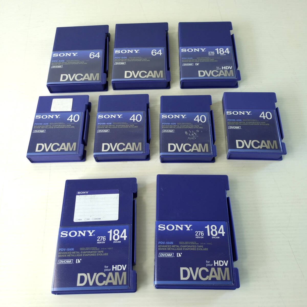 ■■SONY PDV-184/64/40/ DVCAM/DV/HDVテープ9本 希少 :　現(xiàn)狀品