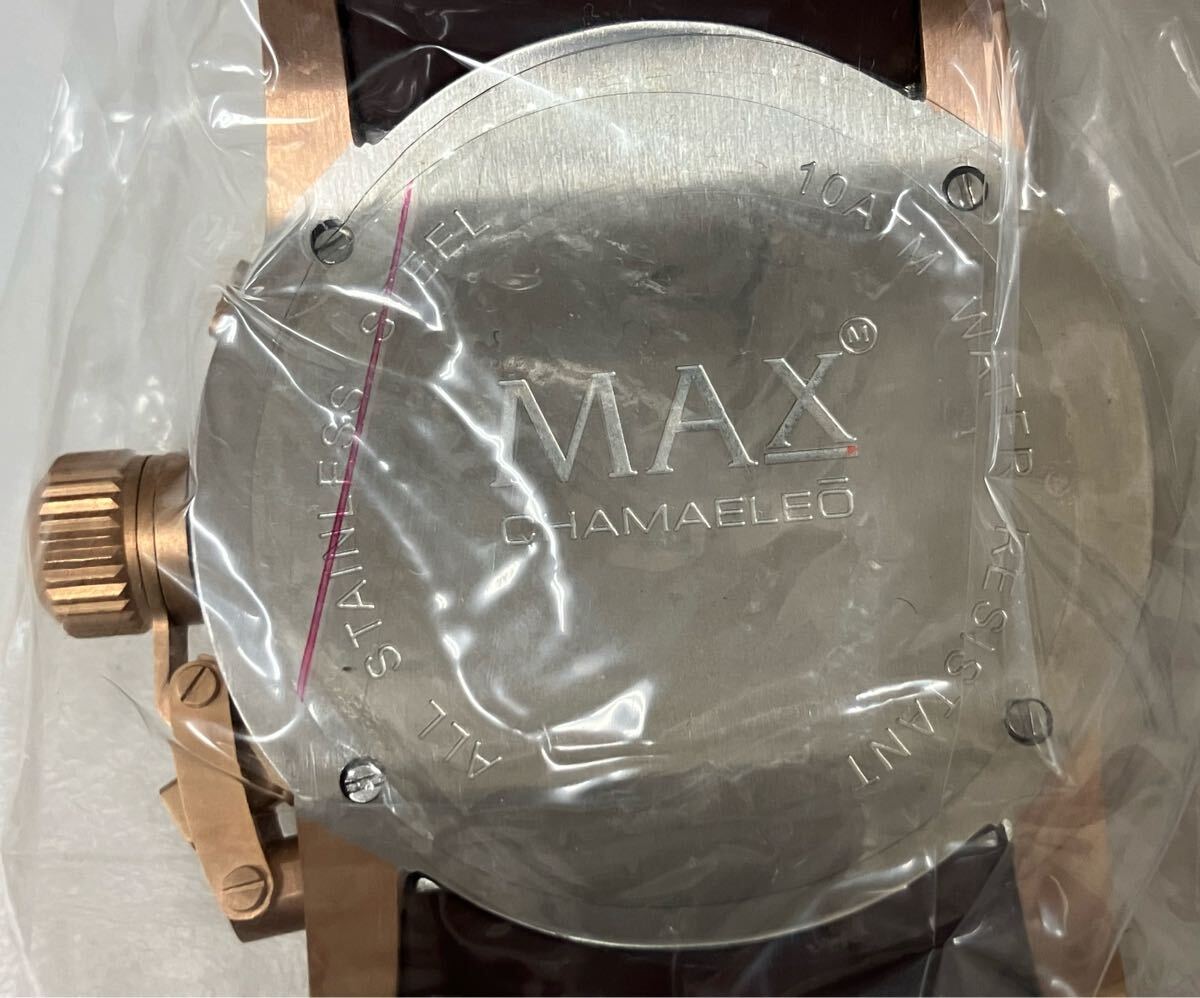 T815 [ не использовался новый старый товар ] наручные часы мужской новый товар MAX XL WATCHES 5-MAX568 часы хронограф Raver ( замена тип ремень )10ATM водонепроницаемый Max 