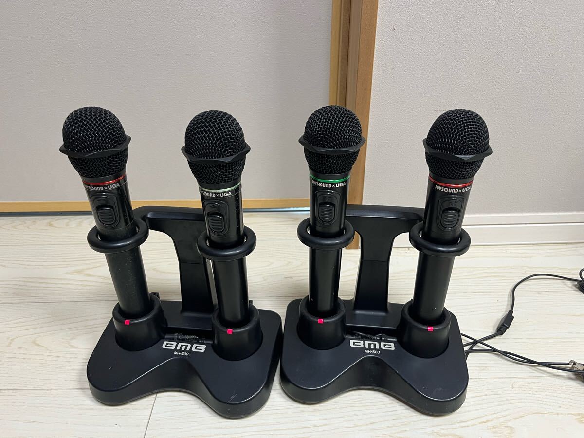  JOYSOUND BMB 赤外線ワイヤレスマイク 4MHz 2MHz WM-610 4本 WT-5000MKⅡ WT-9500 センサー各2個 フルセット2set　おてがる配送