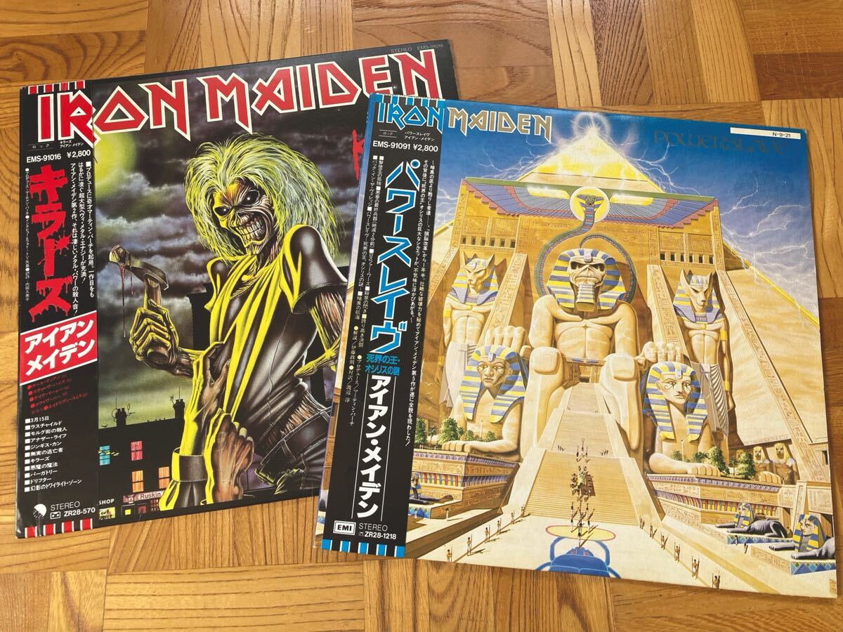 [ с лентой 2 листов ]LP железный * Maiden /{KILLERS}{POWERSLAVE}IRON MAIDEN