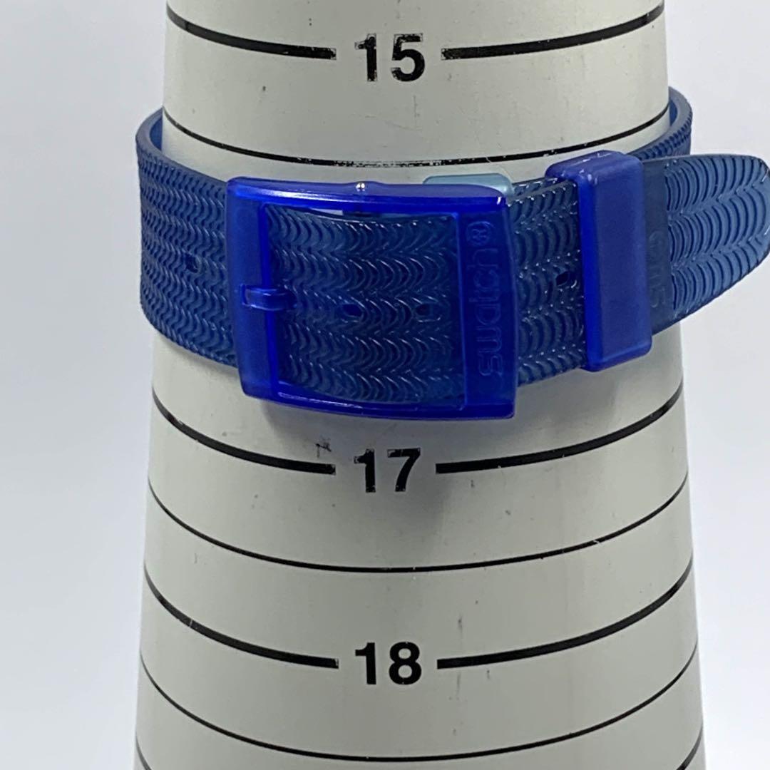 199 稼働品 電池交換済 ★訳あり Swatch スウォッチ SWISS メンズ 腕時計 3針 デイト 蓄光 回転ベゼル ラバーベルト 人気 希少