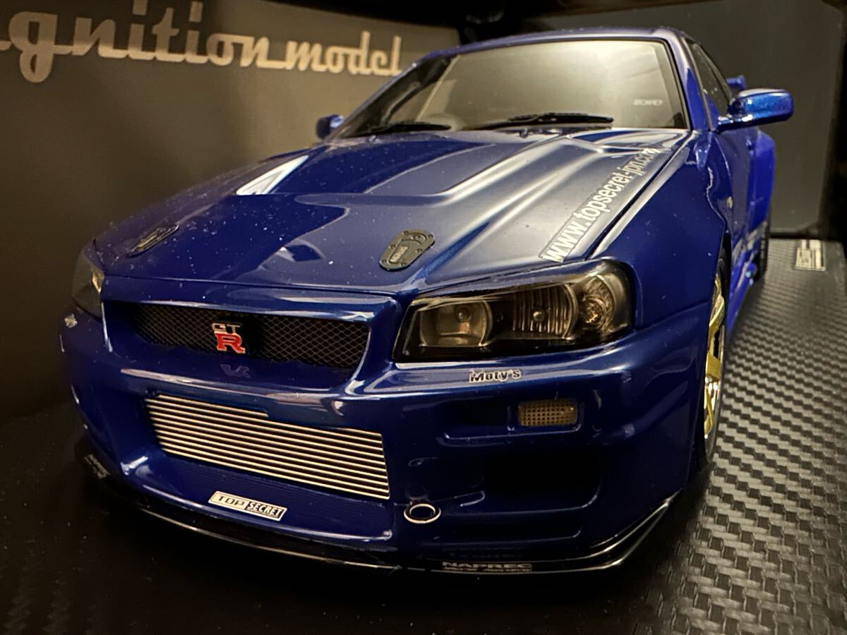 IG1482 TOP SECRET GT-R (BNR34) Gold – ignition model