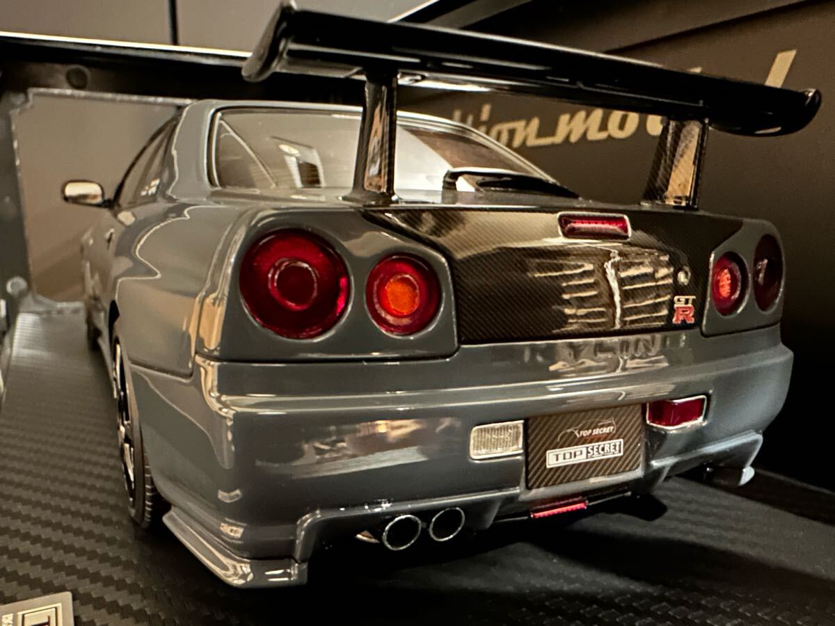 [ новый товар ] 1/18 IG3639 TOP SECRET 34GT-R BNR34 NISMO Stealth Gray зажигание модель ignition model SKYLINE R34 верх Secret 