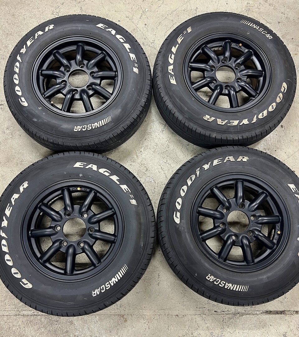 ◆◆ GOODYEAR EAGLE #1 9スポーク ホイル セット 15 インチ 6穴 ハイエース グッドイヤー 200系 ◆◆