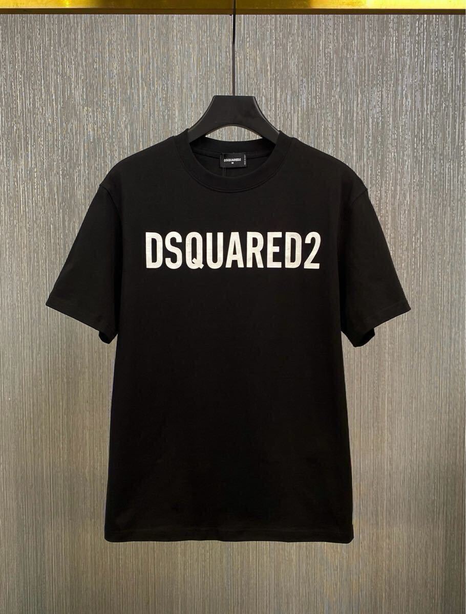 DSQUARED2◆ クルーネック クロップド Tシャツ 半袖 ロゴ入り 新品 DSQUARED2 サイズXXL ディースクエアード Tシャツ 半袖T