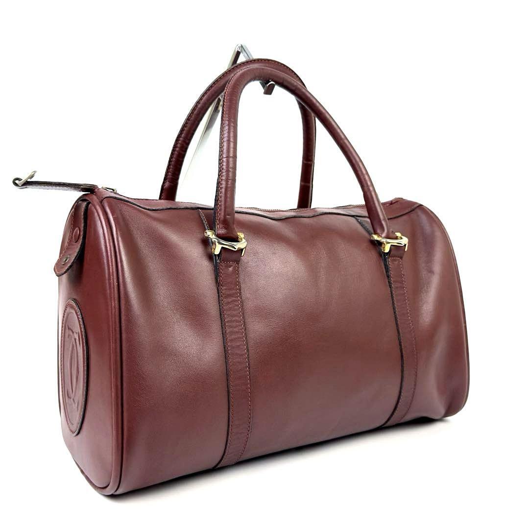 美品 Cartier ハンドバッグ トートバッグ ボストン マストライン 美品 Cartier カルティエ マストライン ボストンバッグ