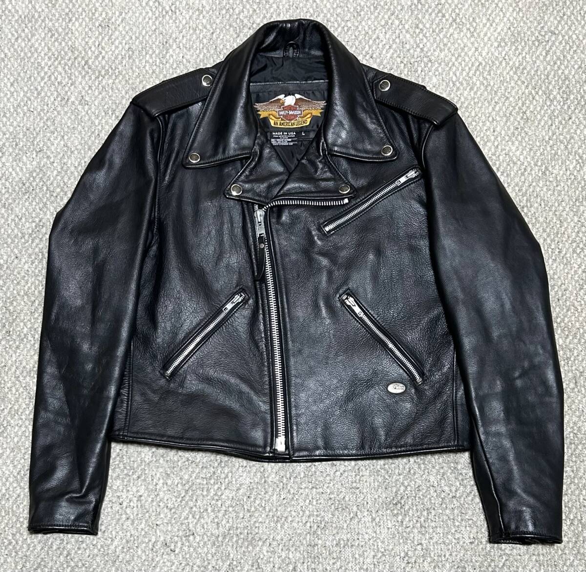 美品【L】米國(guó)制HARLEY ダブルライダース★gpz FATBOYハーレー softail★匿名配送★ショベル　ダイナ　スポスタ