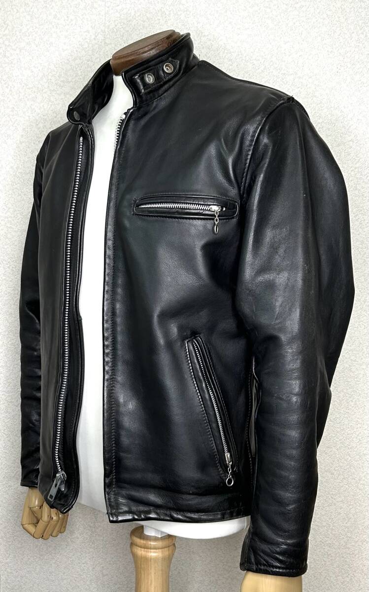 良品⑦schott 641【36】米國制シングルライダース◇牛革ジャン ハーレーgpzショベル★匿名配送