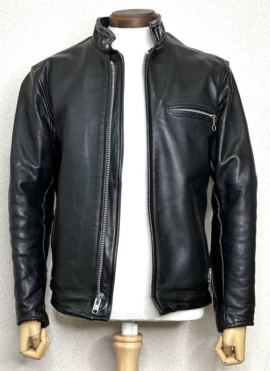 良品⑦schott 641【36】米國制シングルライダース◇牛革ジャン ハーレーgpzショベル★匿名配送