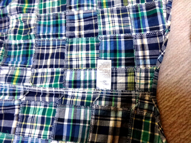 GAP☆パッチワーク　半袖シャツ☆ボタンダウン☆Lサイズ表記　ネイビーグリーン他　著淺です。