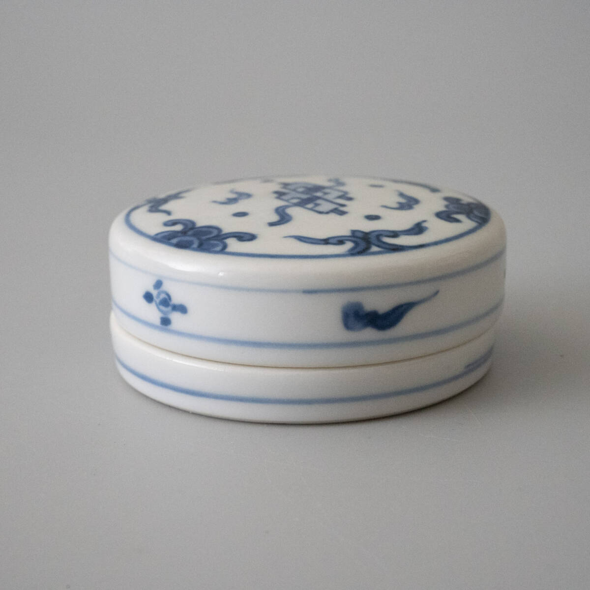 淡海ぜぜ 陽炎園造 染付 宝つくし 香合 茶道具_画像9