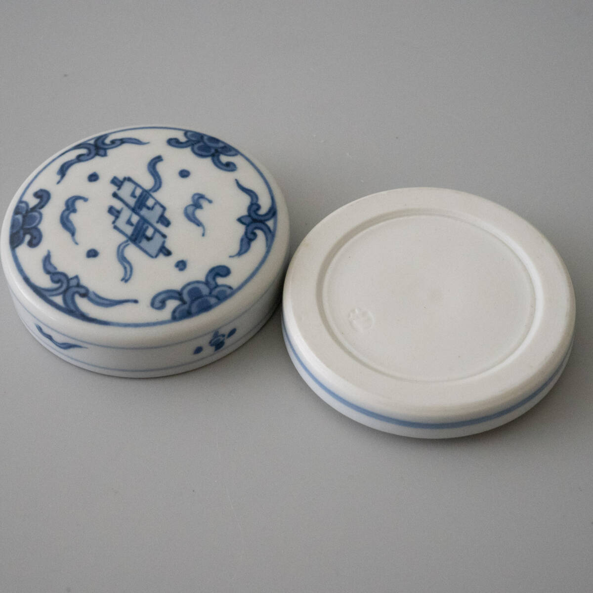淡海ぜぜ 陽炎園造 染付 宝つくし 香合 茶道具_画像8