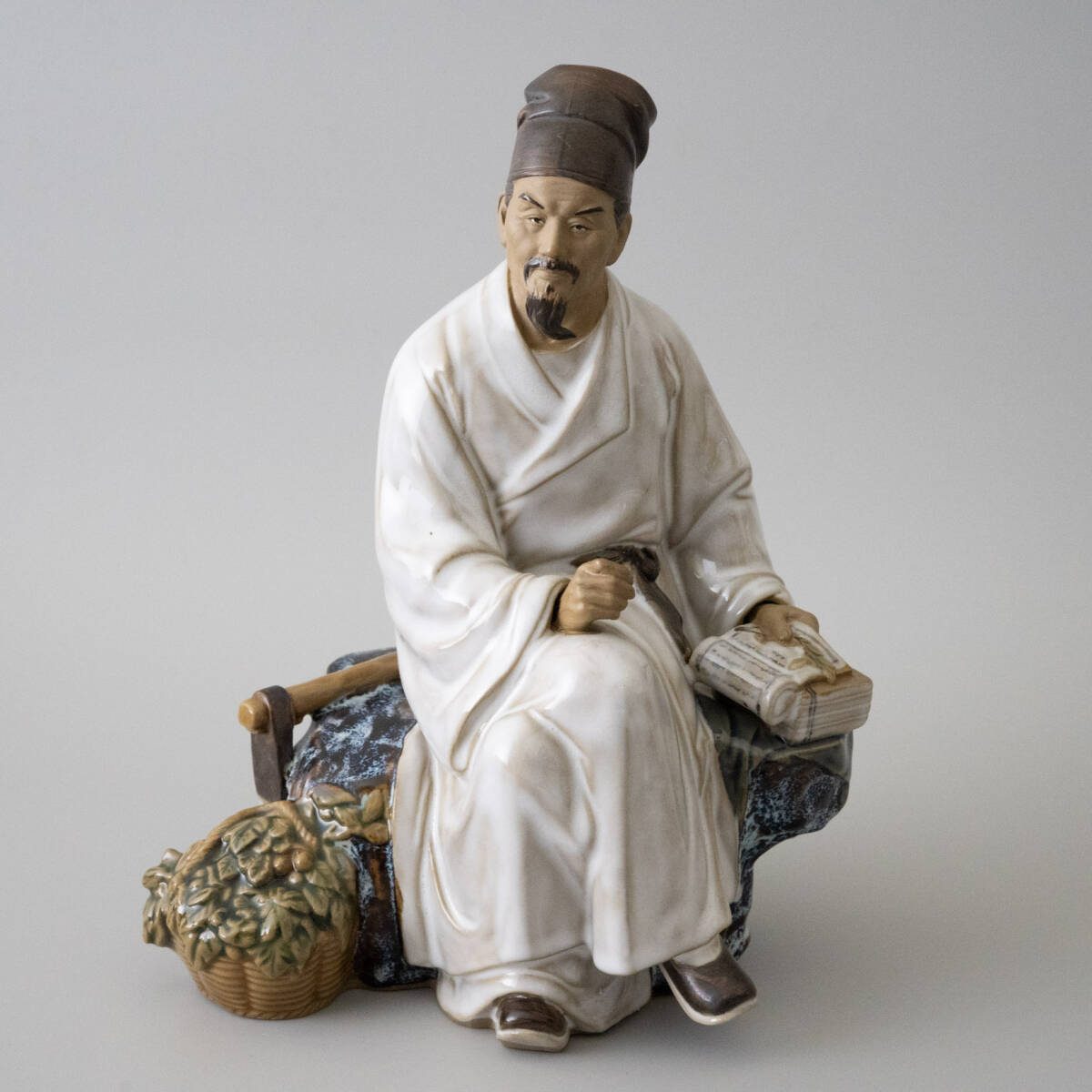 中国美術 李時珍 陶器人形 医者 陶器 陶磁器 人形 医師 偉人 歴史 置物