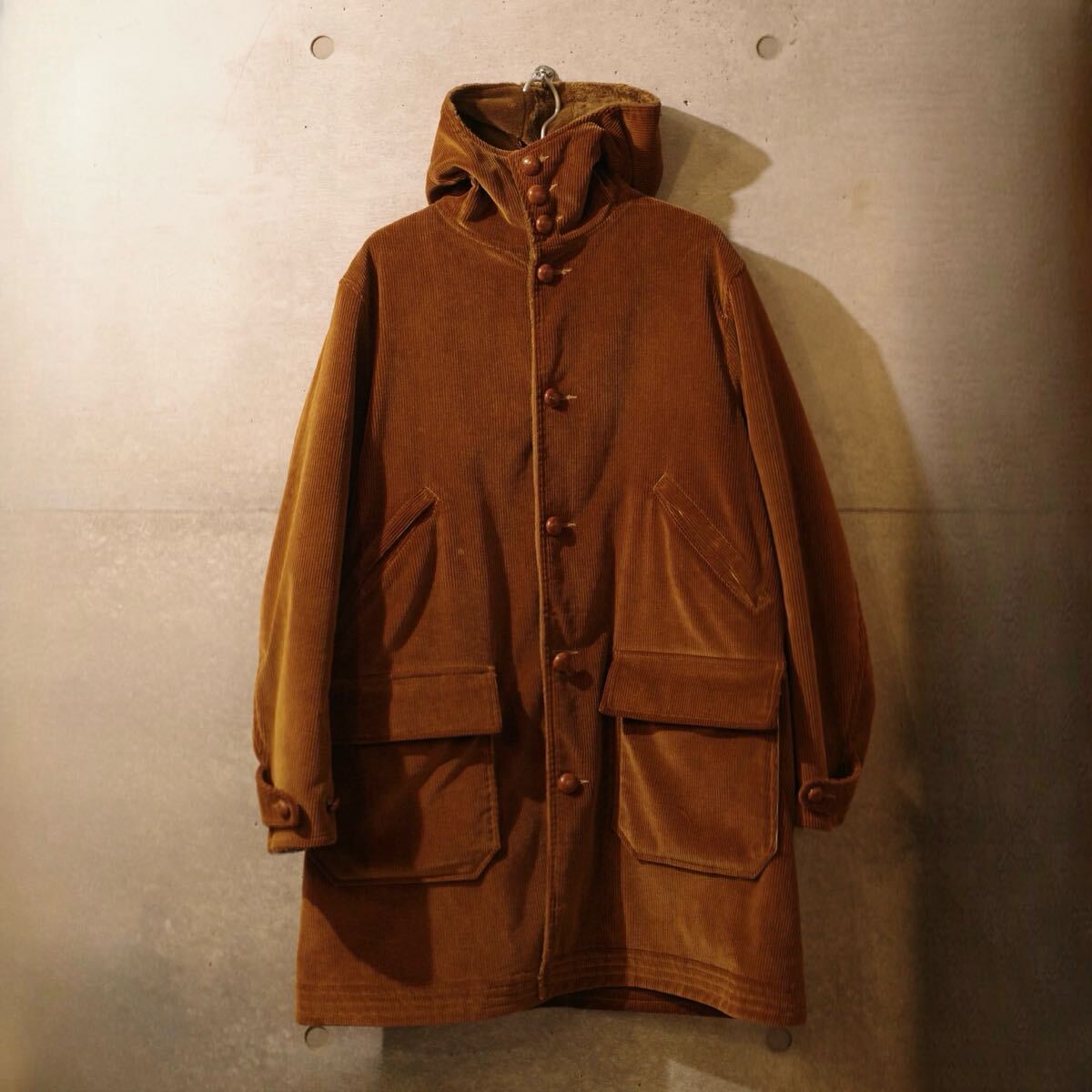 South2 west8 コーデュロイ フード コート M ブラウン 茶 起毛 _画像2