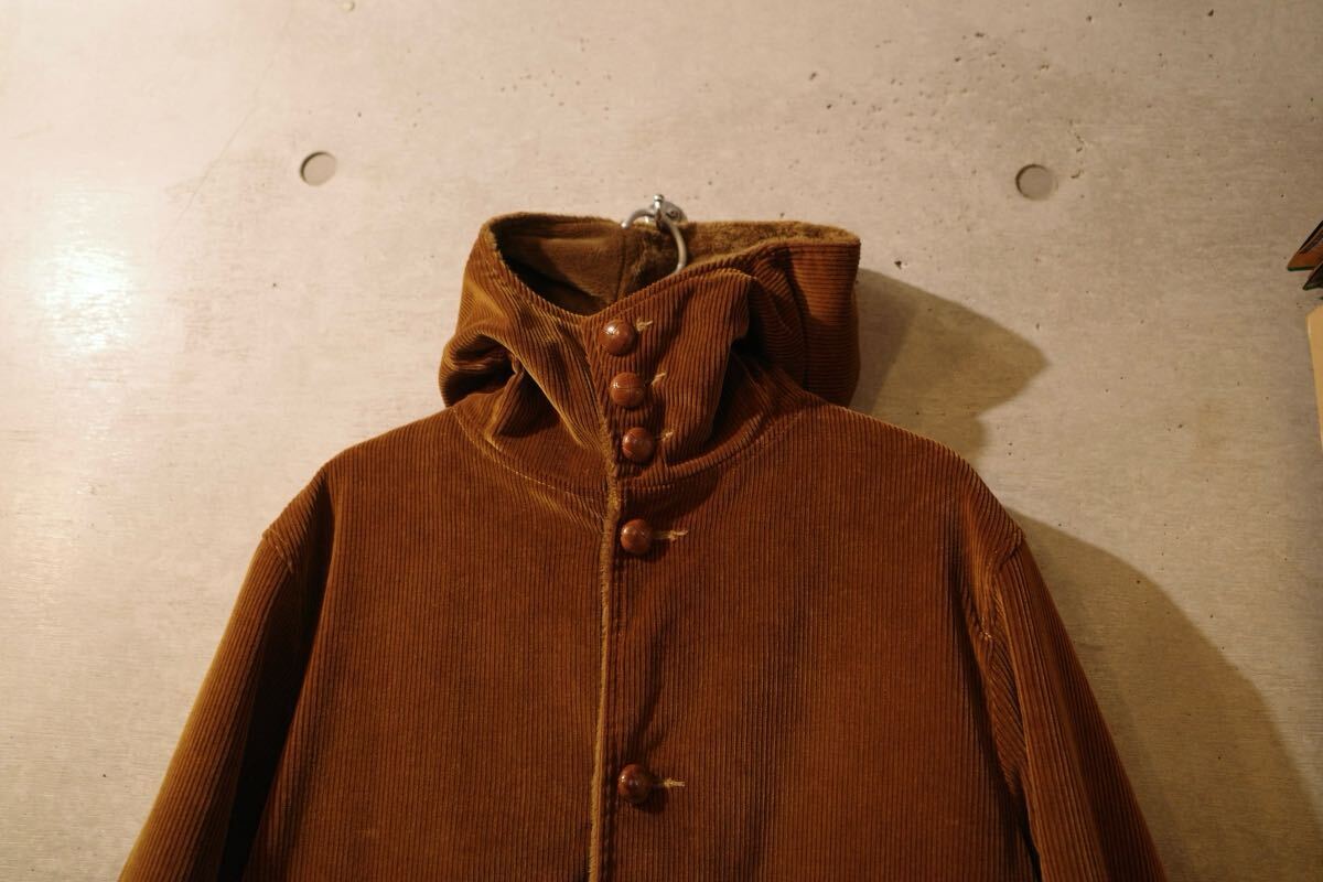 South2 west8 コーデュロイ フード コート M ブラウン 茶 起毛 _画像4
