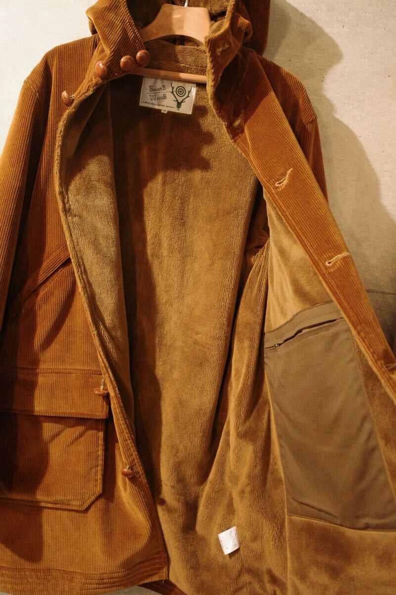 South2 west8 コーデュロイ フード コート M ブラウン 茶 起毛 _画像7