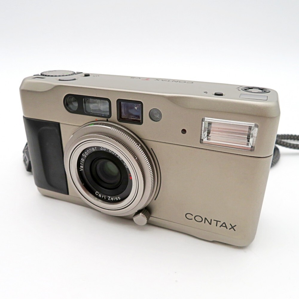 1 иен ~ Contax Contax T vs compact пленочный фотоаппарат коробка * с футляром работа дефект есть утиль 3731927
