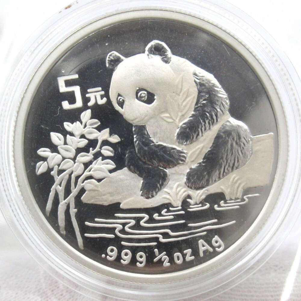 中国 パンダ銀貨 5元 1/2oz 純銀 熊猫 1993/1994/1996/1997年 計