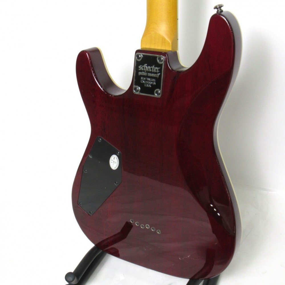 1円? Schecter シェクター AD-OM-EXT-BCH Black Cherry OMEN EXTREME エレキギター ケース付 音出し確認(rèn)済 現(xiàn)狀品 ※同梱不可 3747854