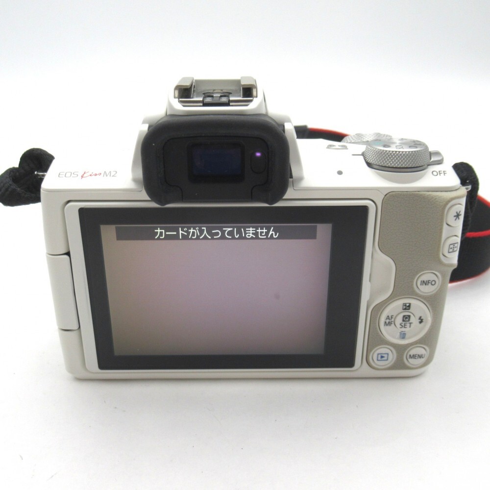 1円? Canon キヤノン EOS Kiss M2 ミラーレス一眼カメラ レンズ2點(diǎn) 動(dòng)作確認(rèn)済 現(xiàn)狀品 3832815
