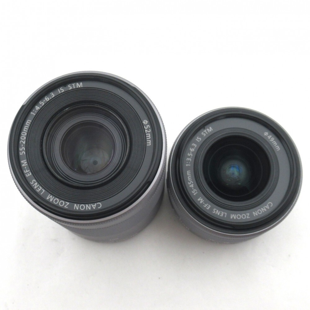1円? Canon キヤノン EOS Kiss M2 ミラーレス一眼カメラ レンズ2點(diǎn) 動(dòng)作確認(rèn)済 現(xiàn)狀品 3832815