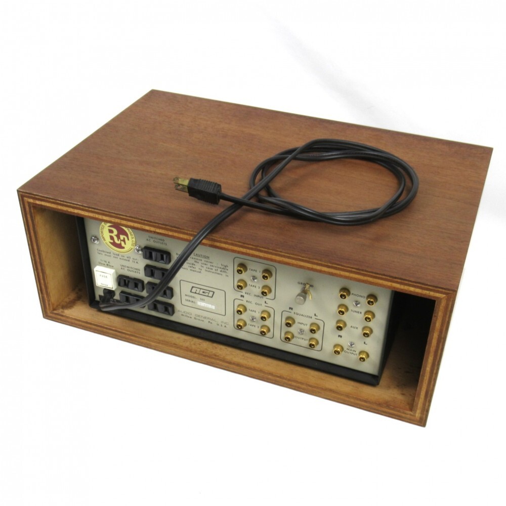1円? AGI Model511 プリアンプ コントロールアンプ ウッドケース付 通電確認(rèn)済 動(dòng)作未確認(rèn) ※同梱不可 3854670