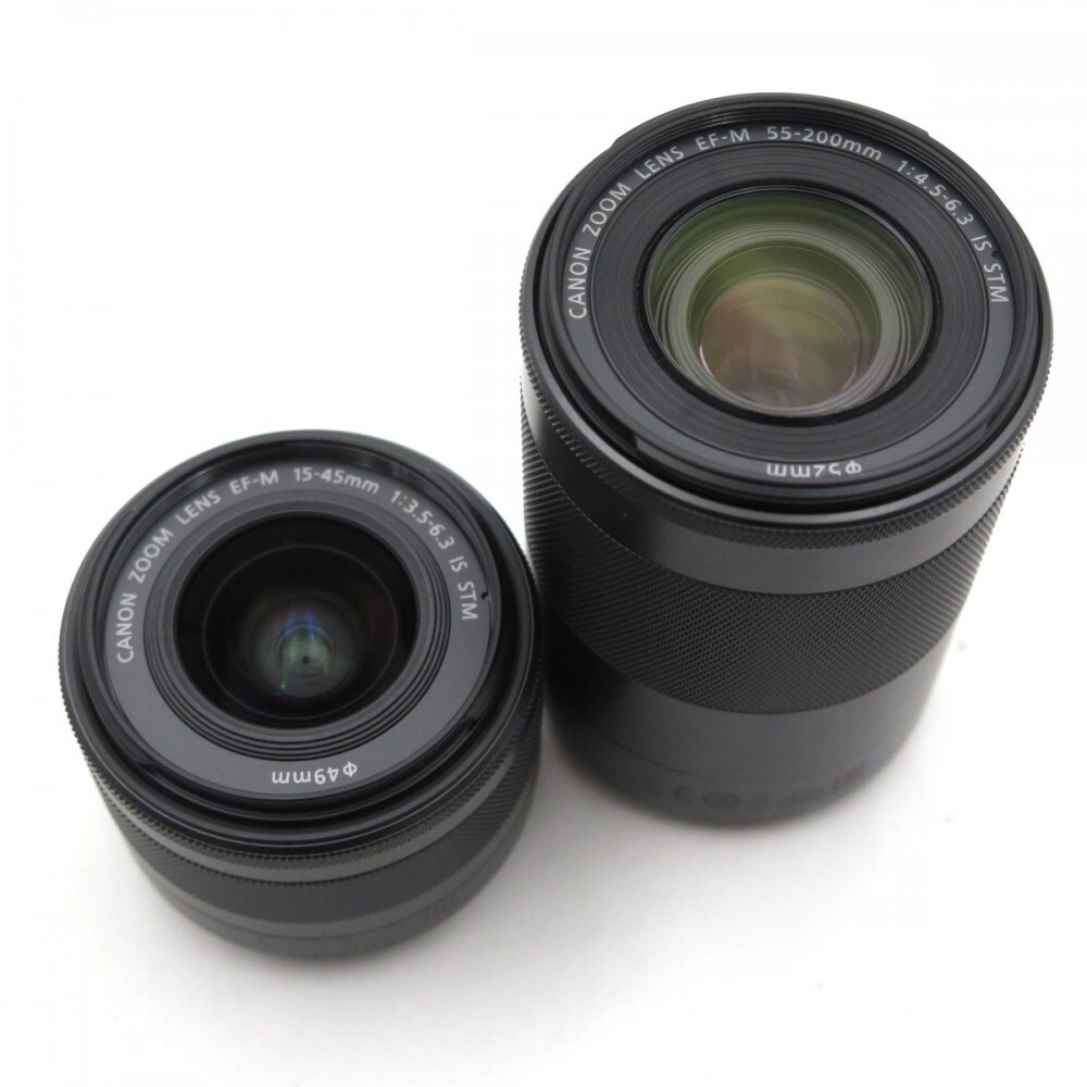1円? Canon キヤノン Canon EOS M2 ミラーレス一眼カメラ レンズ2點(diǎn) 箱付 動(dòng)作確認(rèn)済 現(xiàn)狀品 3836903