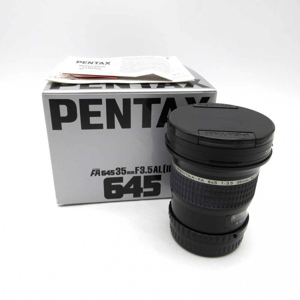1 иен ~ PENTAX Pentax PENTAX-FA 645 1:3.5 35mm AL(IF) линзы с ящиком работоспособность не проверялась 3804025