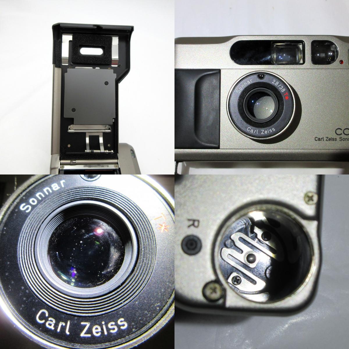1 иен ~ Contax Contax T2 пленочный фотоаппарат Carl Zeiss Sonnar 2.8/38 T* с футляром с ящиком работа дефект есть утиль 3734704
