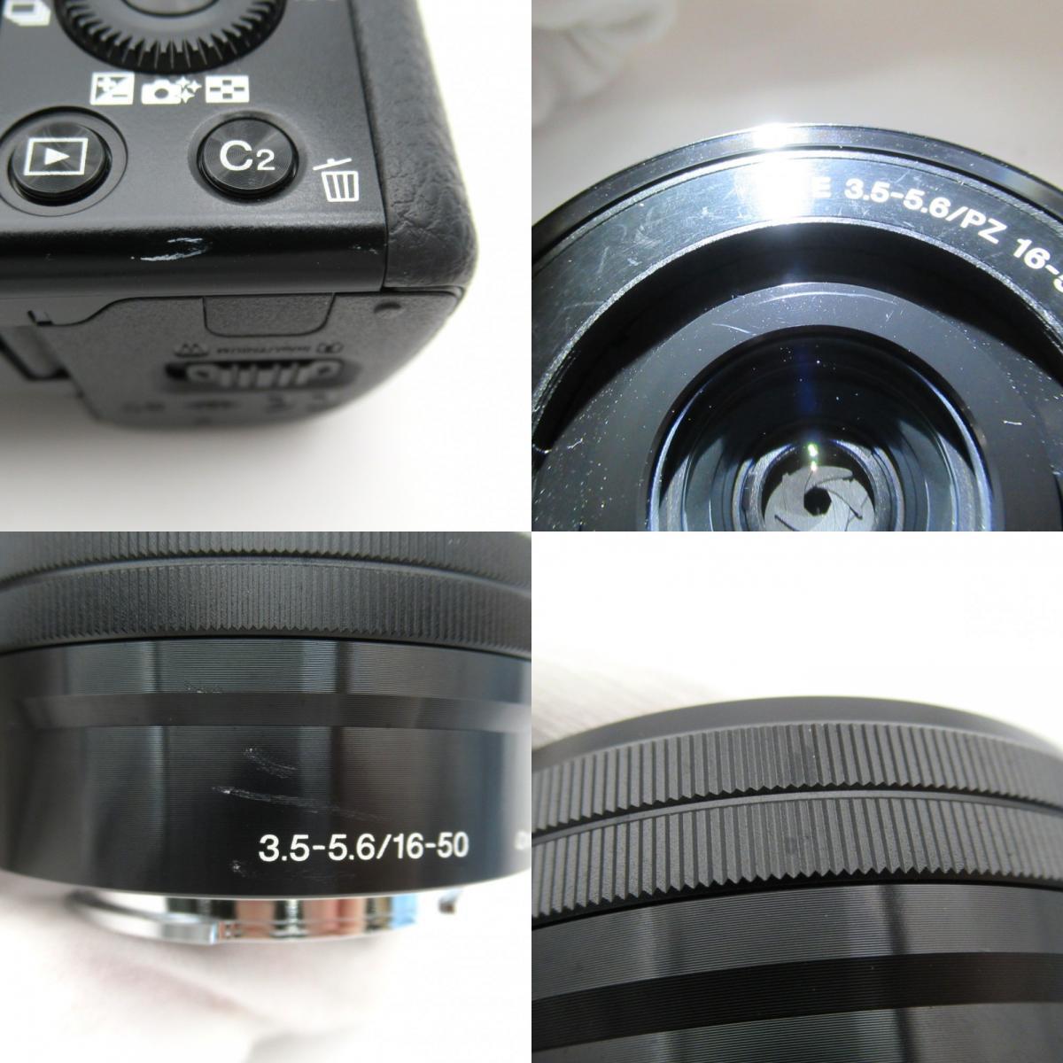 1円? SONY ソニー α6000 ミラーレスカメラ E 3.5-5.6/PZ 16-50mm OSS レンズ ケース付 動(dòng)作確認(rèn)済 現(xiàn)狀品 3805409