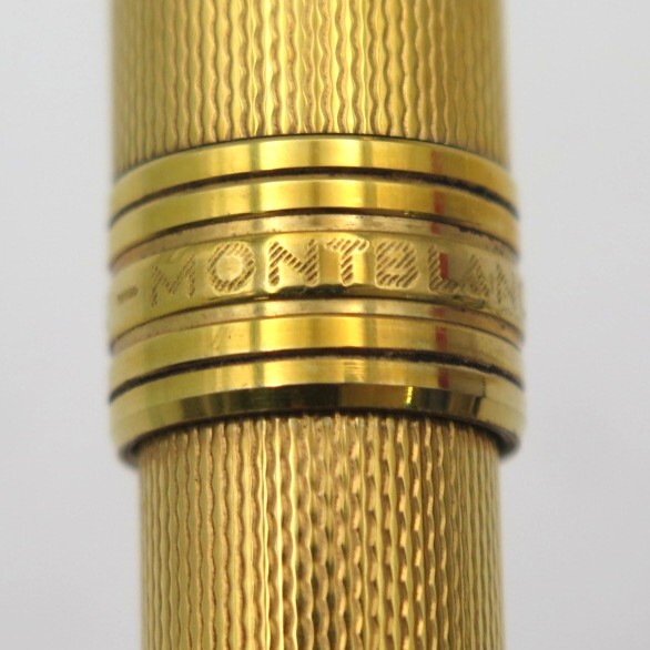 1円? MONTBLANC モンブラン マイスターシュテュック ソリテール バーレイ ゴールド ボールペン 筆記確認(rèn)済 現(xiàn)狀品 3817147