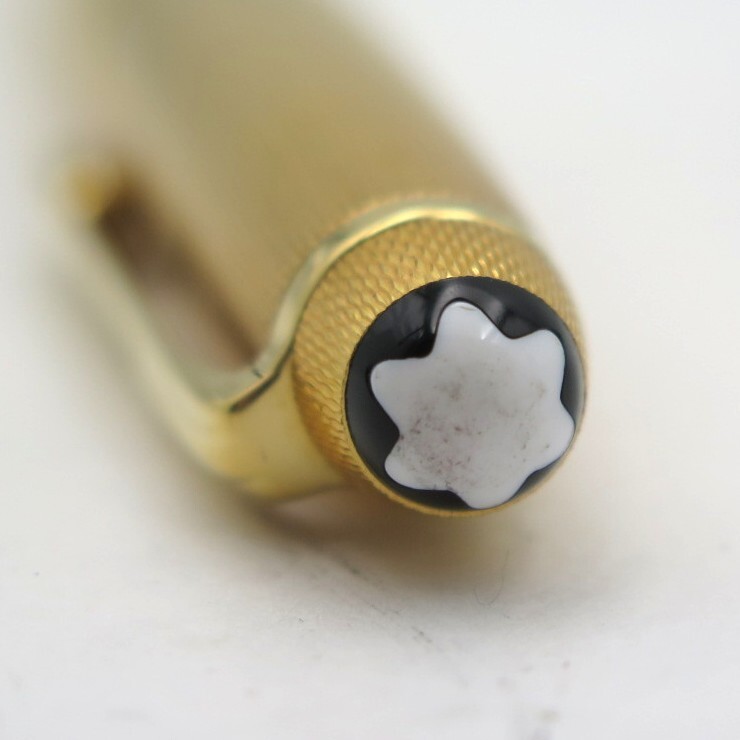 1円? MONTBLANC モンブラン マイスターシュテュック ソリテール バーレイ ゴールド ボールペン 筆記確認(rèn)済 現(xiàn)狀品 3817147