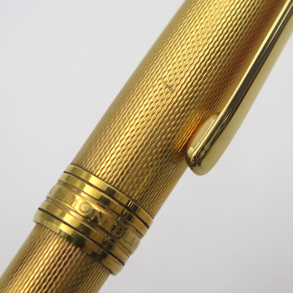 1円? MONTBLANC モンブラン マイスターシュテュック ソリテール バーレイ ゴールド ボールペン 筆記確認(rèn)済 現(xiàn)狀品 3817147