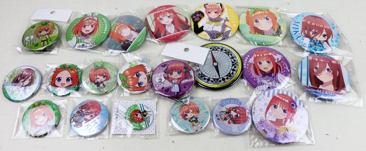 五等分の花嫁グッズまとめ売り 缶バッジ ラバーストラップ コードフィギュア S♪中古品♪雑貨 『五等分の花嫁 グッズ まとめ売り』 バンダイ