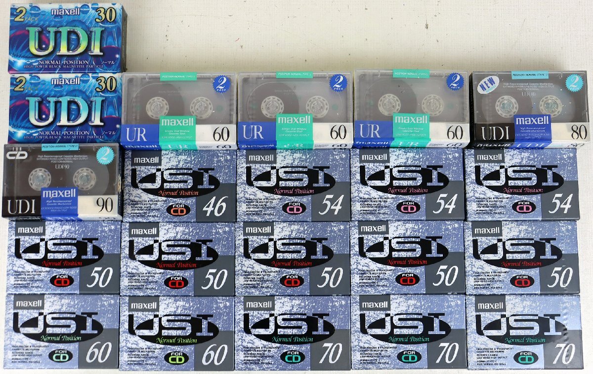 M◆未使用品◆録音用カセットテープ 95本セット maxell UD1-46(F)/50(F)/54(F)/60(F)/90(F)/USI46/50/54/60/70/UR60(D)/80(D)/90(D)/TDK 他