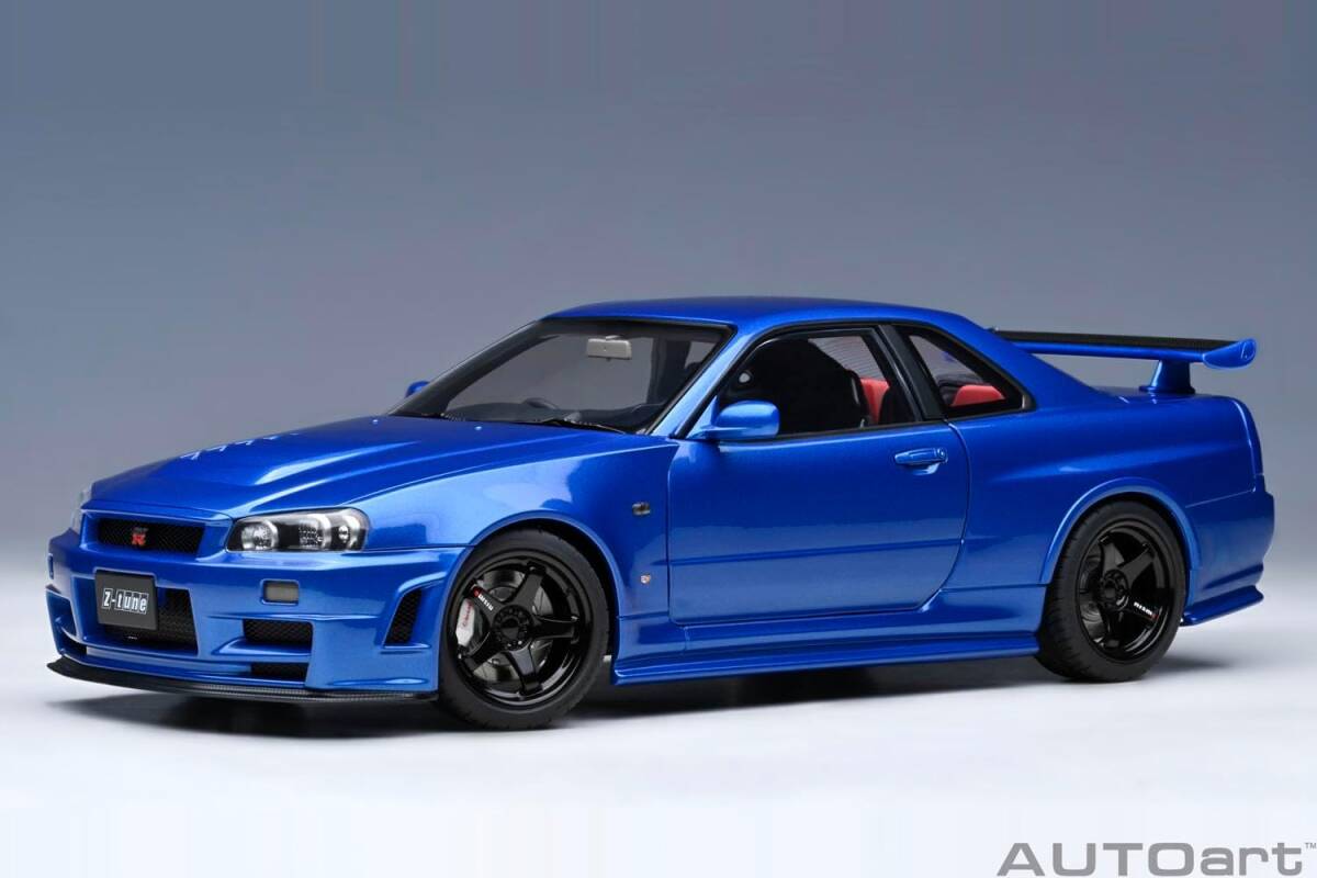 即決■AUTOart 1/18 ニスモ R34 GT-R Z-tune ベイサイドブルー 完成品 ミニカー オートアート スカイライン NISMO