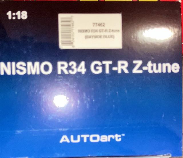 即決■AUTOart 1/18 ニスモ R34 GT-R Z-tune ベイサイドブルー 完成品 ミニカー オートアート スカイライン NISMO