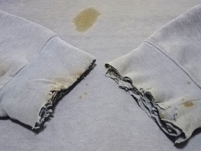 VAN JACKET 70s vintage original SWEATSHIRT / ヴァンヂャケット 襟付き 前V スウェット IVY TRAD ボロ メンズ 当時物_画像8